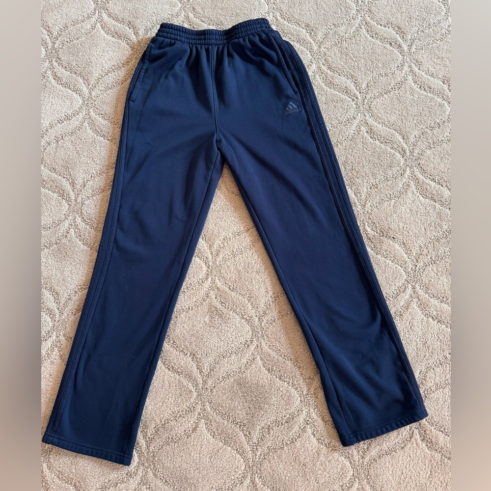 Adidas Boys 3-Stripes Essentials Open Hem Pants